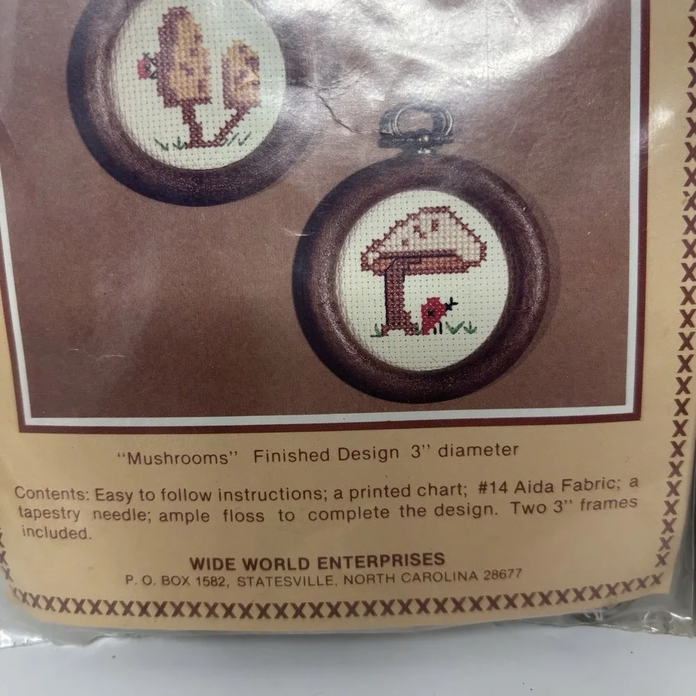 House Of Genoa Counted Cross Stitch Mushrooms & Mailboxes 3